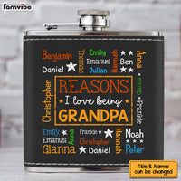 Personalized Gift For Grandpa Word Art Leather Hip Flask 32230 thumb 1