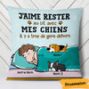 Personalized French Dog Chien Rester Au Lit Pillow AP143 29O47 (Insert Included) 1