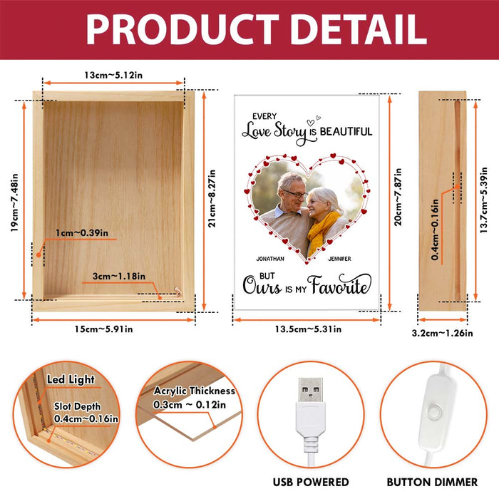 Personalized Couple Gift Every Love Story Is Beautiful Picture Frame Light Box 31316 1