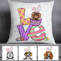 Personalized Dog Mom Easter Love Pillow FB262 67O60 (Insert Included) thumb 1