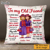 Personalized Thank You For All To My Friend Vintage Floral Pillow OB252 58O47 thumb 1
