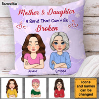 Personalized Gift For Mother And Daughter A Bond That Can't Be Broken Pillow 32001 thumb 1