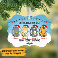 Personalized Cats Regret Nothing Christmas MDF Benelux Ornament OB291 73O47 thumb 1