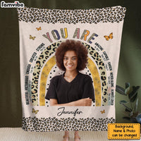 Personalized Gift For Daughter Leopard You Are Beautiful Upload Photo Blanket 31463 thumb 1