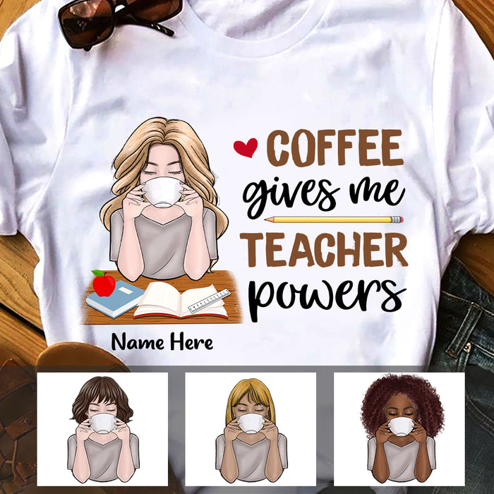 Personalized Teacher Coffee T Shirt JN82 26O47 1