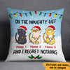 Personalized On The Naughty List Cats Regret Nothing  Pillow NB172 73O47 (Insert Included) 1