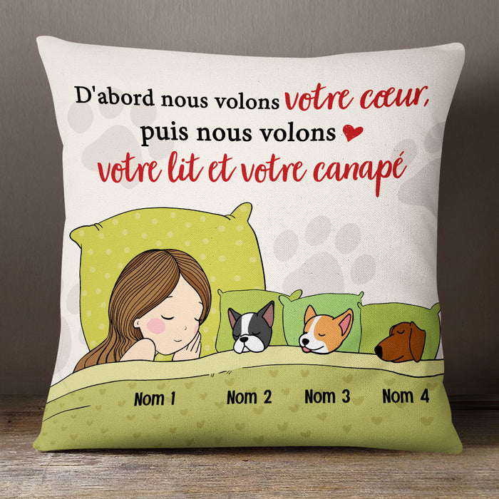 Personalized Dog Steal Bed French Pillow AP92 73O53 (Insert Included) 1