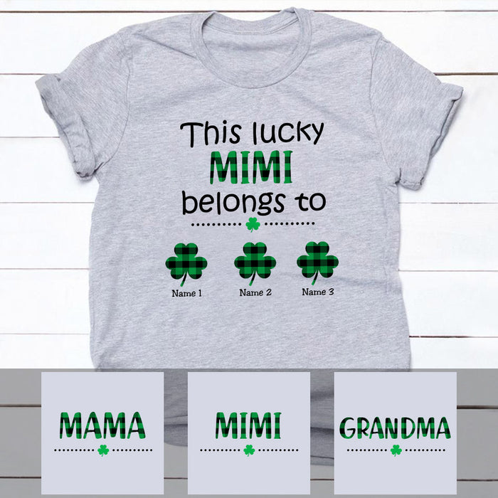 Personalized Lucky Grandma Nana Irish St Patrick's Day T Shirt JR221 81O53 1