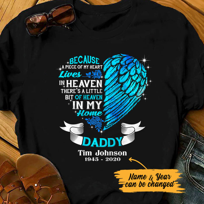 Personalized Heaven In Our Home Dad Memorial T Shirt JL292 73O53 1