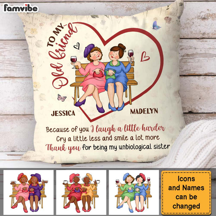 Personalized Gift For Friends Because Of You Pillow 30672 1