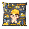 Personalized Construction Excavator Custom Name Pillow 30894 1