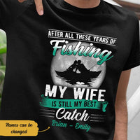 Personalized Husband Wife Fishing T Shirt JN214 85O58 thumb 1