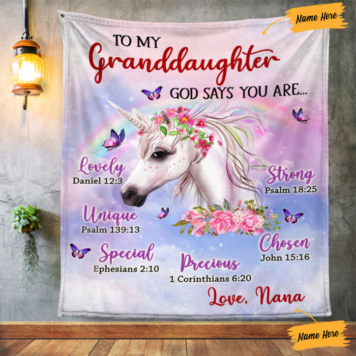 Personalized Unicorn Grandma God Says You Are Blanket NB211 87O58 1