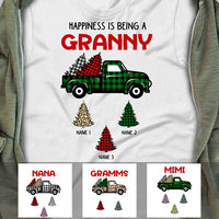 Personalized Grandma Red Truck Christmas Tree T Shirt OB71 95O60 thumb 1