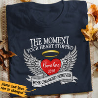 Personalized Memorial Mom Dad My Heart Changed Forever T Shirt MR223 67O36 thumb 1