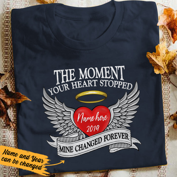 Personalized Memorial Mom Dad My Heart Changed Forever T Shirt MR223 67O36 1