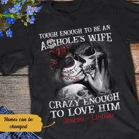 Personalized Husband Wife Skull T Shirt JN191 85O58 thumb 1