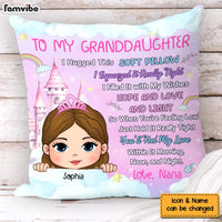 Personalized To My Granddaughter Princess Theme Pillow 30932 thumb 1
