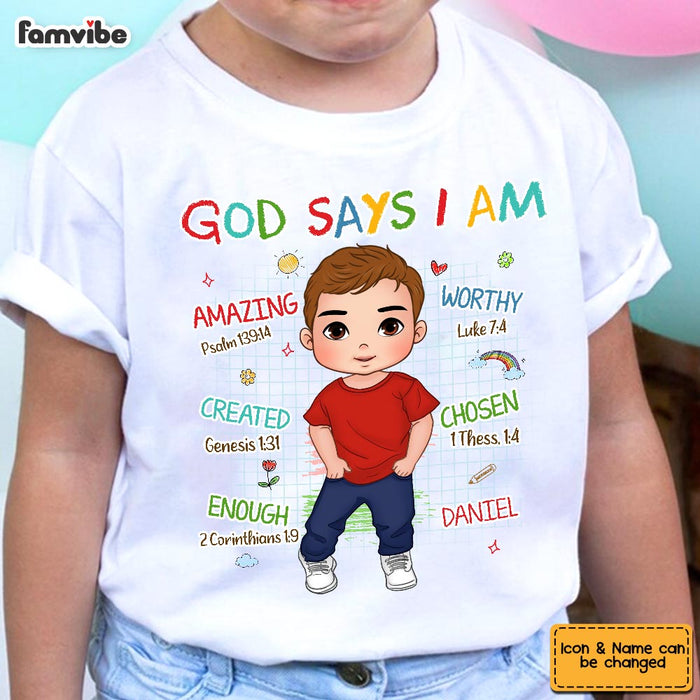 Personalized Gift For Grandson God Says I Am Kid T Shirt - Kid Hoodie - Kid Sweatshirt 32150 1