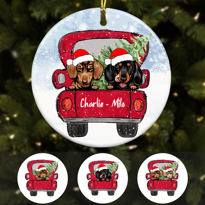 Personalized Dachshund Dog Christmas Ornament SB301 81O34 1