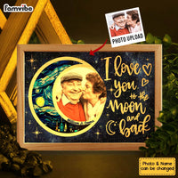 Personalized Couples Gift I Love You To The Moon And Back Picture Frame Light Box 31513 thumb 1