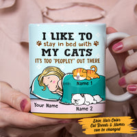 Personalized Stay In Bed With My Cat Mug  JR131 29O47 thumb 1