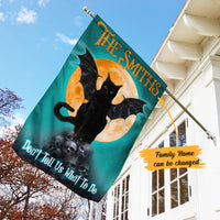 Personalized Dont Tell Me What To Do Black Cat Halloween Flag JL201 73O58 thumb 1