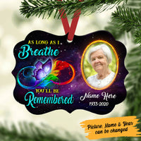 Personalized You'll Be Remembered Butterfly Memorial MDF Benelux Ornament NB94 67O60 thumb 1
