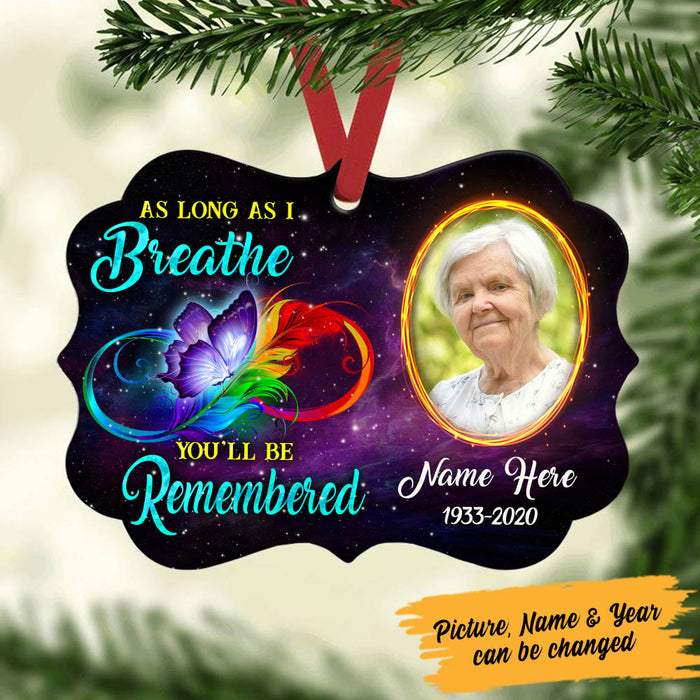 Personalized You'll Be Remembered Butterfly Memorial MDF Benelux Ornament NB94 67O60 1