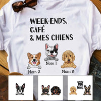 Personalized French Dog Week-ends Chien T Shirt AP152 29O57 thumb 1