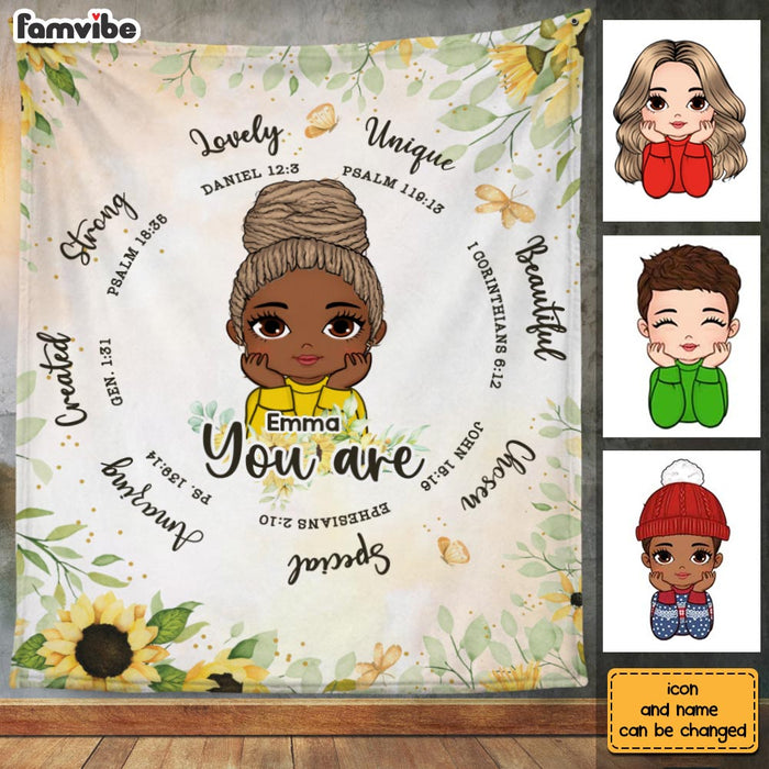 Personalized Gift For Daughter Inspirational You Are Unique Blanket 30008 1