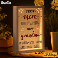 Personalized Gift For Nana First Mom Now Grandma Picture Frame Light Box 31484 thumb 1