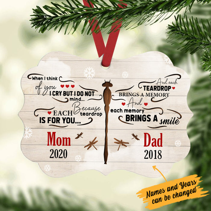 Personalized Dragonfly Memorial Mom Dad Benelux Ornament NB133 85O34 1