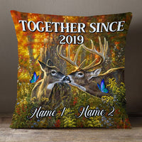 Personalized Deer Hunting Couple Pillow DB34 87O53 thumb 1