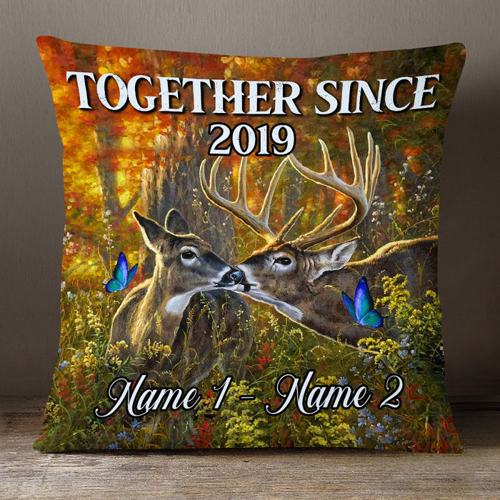Personalized Deer Hunting Couple Pillow DB34 87O53 1