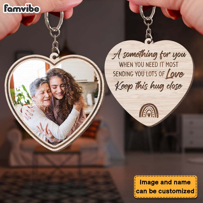 Personalized Memory Gift Loss Gift Sending You Lots Of Love Custom Photo Wood Keychain 25198 1