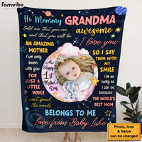 Personalized Gift For Baby First Hi Mommy Upload Photo Blanket 31539 thumb 1