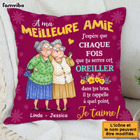 Personalized Gift For Friends French À Ma Meilleure Amie Pillow 30985 thumb 1