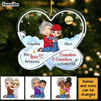 Personalized The Love Between Grandson And Grandma Is Forever Ornament 30576 thumb 1