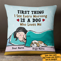 Personalized Dog Who Loves Me Pillow JR261 29O47 (Insert Included) thumb 1