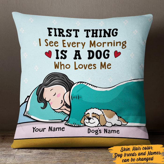 Personalized Dog Who Loves Me Pillow JR261 29O47 (Insert Included) 1