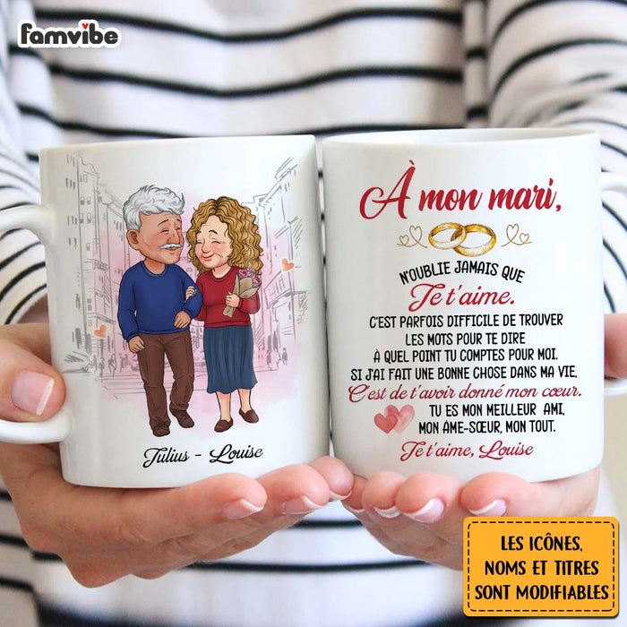 Personalized Couple French 'N'oublie Jamais Que Je t'aime' Mug 30831 1