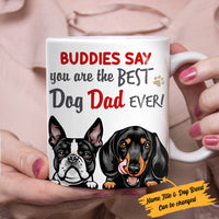 Personalized Best Dog Mom Dad Ever Mug DB41 95O34 thumb 1