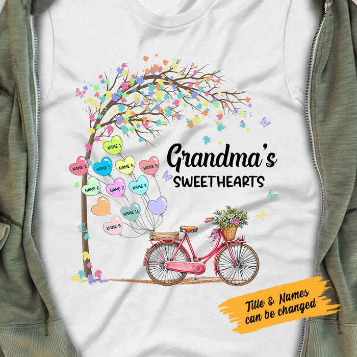 Personalized Mom Grandma Sweetheart Bike T Shirt AP72 30O58 1