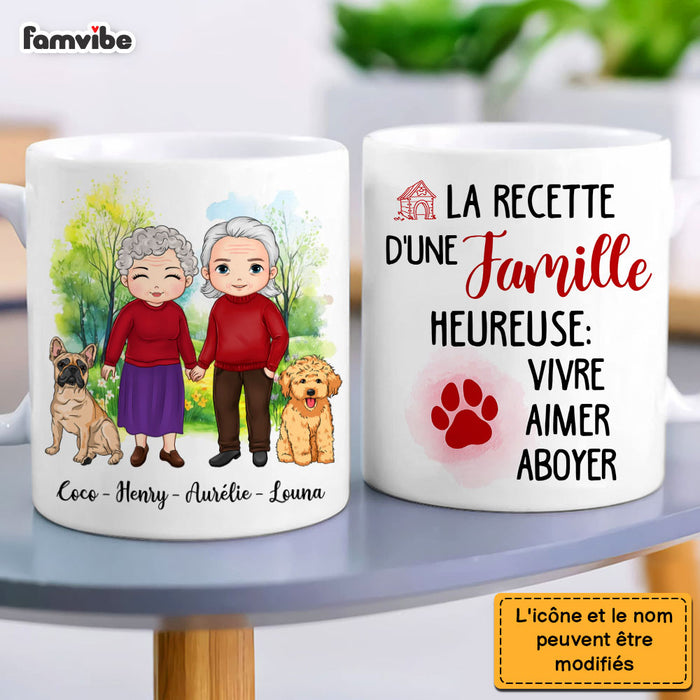Personalized Gift For Couple French Famille Heureuse - Chiens Mug 30814 1