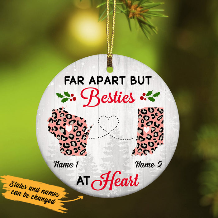 Personalized Besties At Heart Long Distance  Ornament SB2427 30O47 1