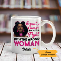 Personalized BWA Breast Cancer Picked A Fight Mug AG101 26O57 thumb 1