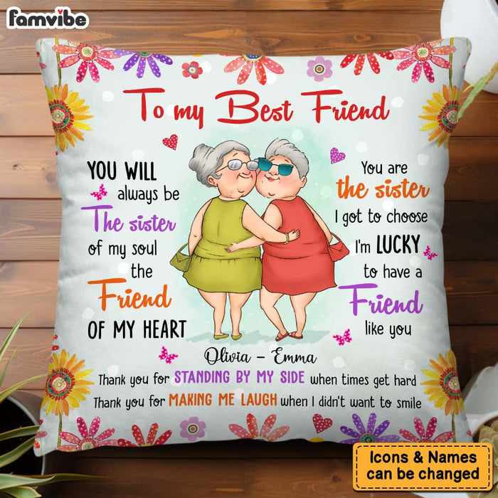 Personalized Gift For Friends Sister Of My Soul Friend Of My Heart Pillow 31014 1