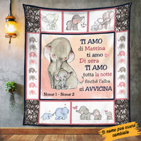 Personalized Elephant Grandma Italian Elefante Nonna Blanket AP146 26O34 thumb 1