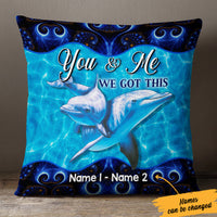 Personalized Dolphin Love Couple Pillow  JR144 87O57 (Insert Included) thumb 1